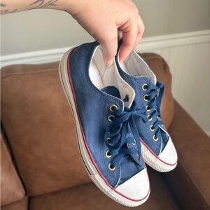 Converse Womens Blue Low Top Sneakers